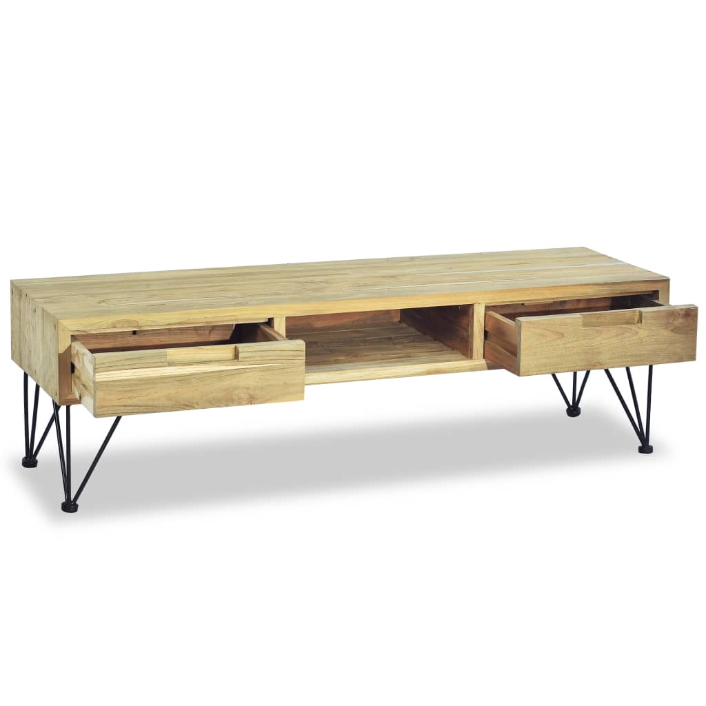 Tv Stolek 120 X 35 X 35 Cm Masivní Teak