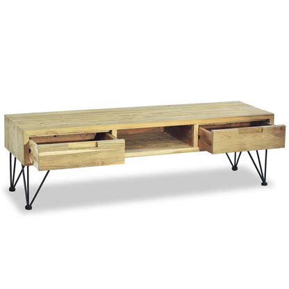 Tv Stolek 120 X 35 X 35 Cm Masivní Teak