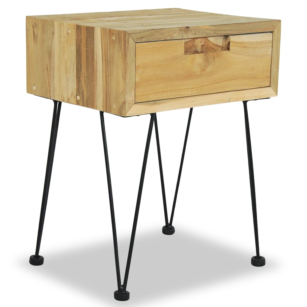 Noční Stolek 40 X 30 X 50 Cm Masivní Teak