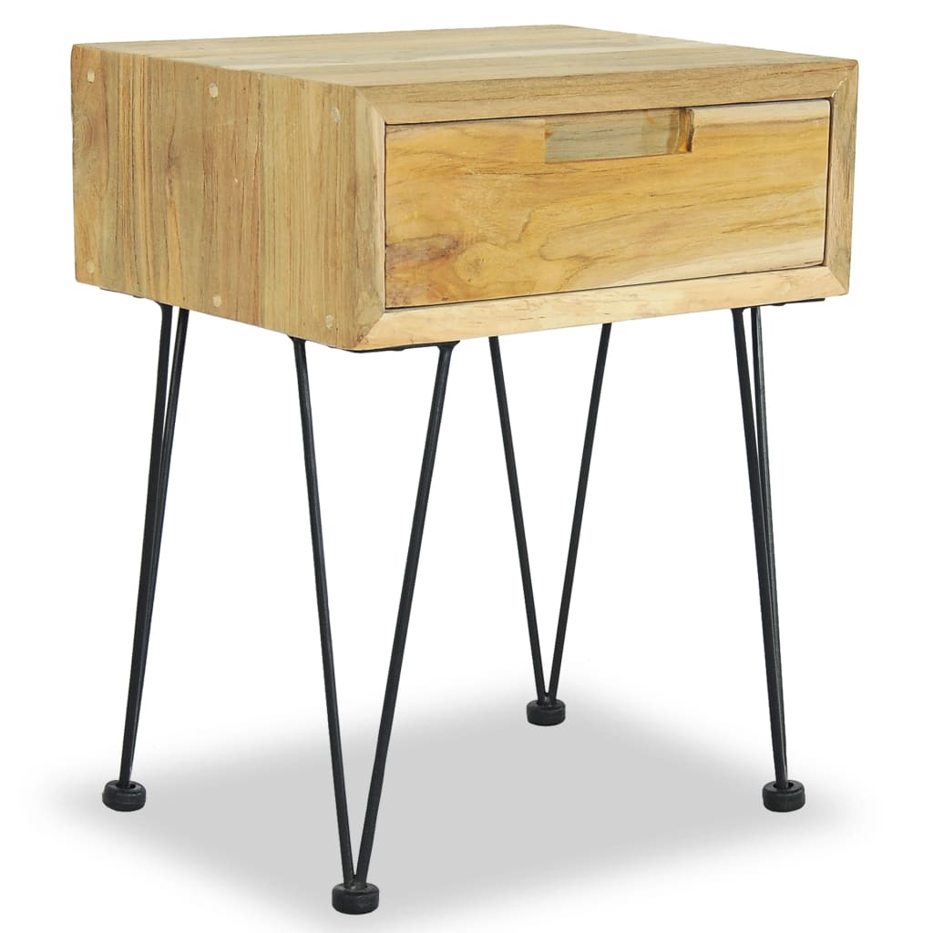 Noční Stolek 40 X 30 X 50 Cm Masivní Teak