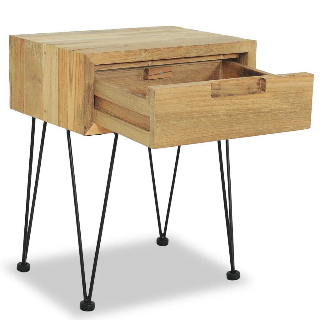 Noční Stolek 40 X 30 X 50 Cm Masivní Teak
