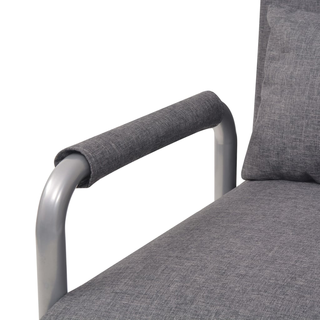 Otočné Křeslo Rozkládací Tmavě Šedé Textil