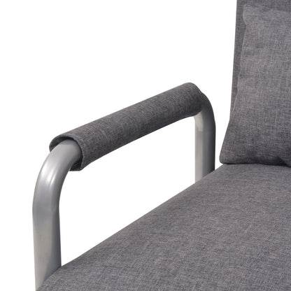 Otočné Křeslo Rozkládací Tmavě Šedé Textil