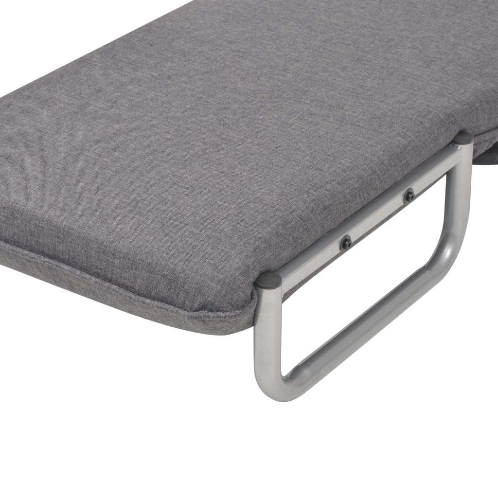 Otočné Křeslo Rozkládací Tmavě Šedé Textil
