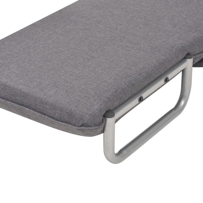 Otočné Křeslo Rozkládací Tmavě Šedé Textil
