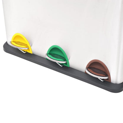 Odpadkový Koš Na Tříděný Odpad Nerezový 24 L