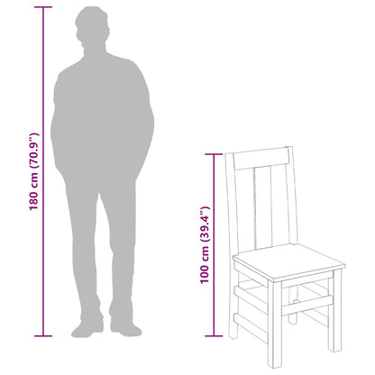 Jídelní Židle 4 Ks Masivní Dřevo