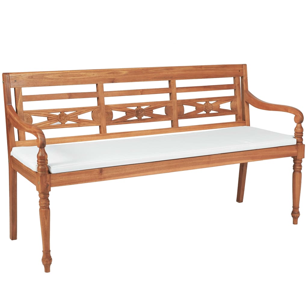 Zahradní Lavice Batavia S Poduškou 150 Cm Teak