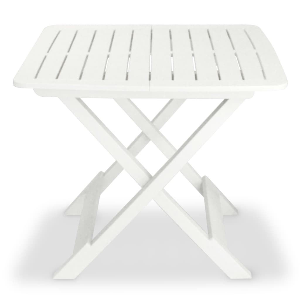 3Dílný Skládací Bistro Set Plastový Bílý