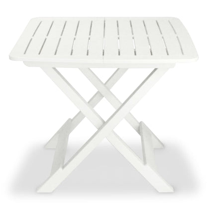 3Dílný Skládací Bistro Set Plastový Bílý