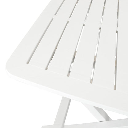 3Dílný Skládací Bistro Set Plastový Bílý