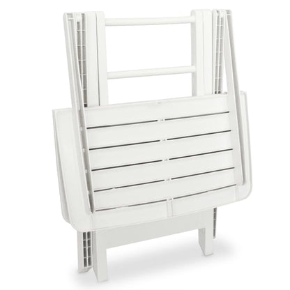 3Dílný Skládací Bistro Set Plastový Bílý