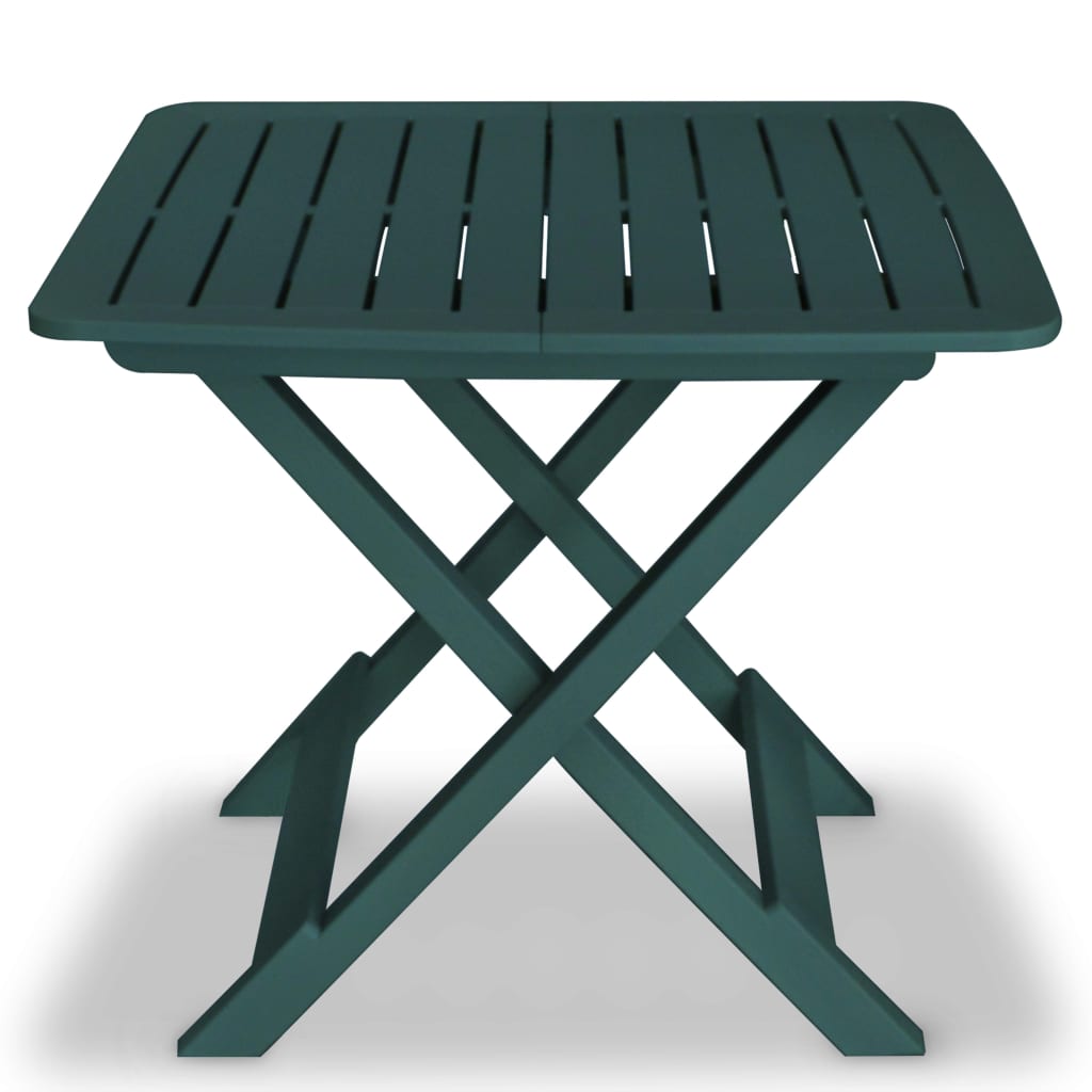 3Dílný Skládací Bistro Set Plastový Zelený