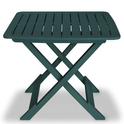 3Dílný Skládací Bistro Set Plastový Zelený