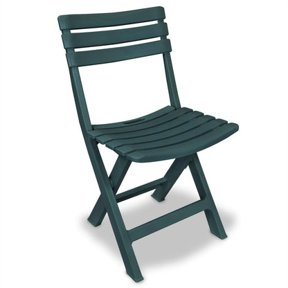 3Dílný Skládací Bistro Set Plastový Zelený