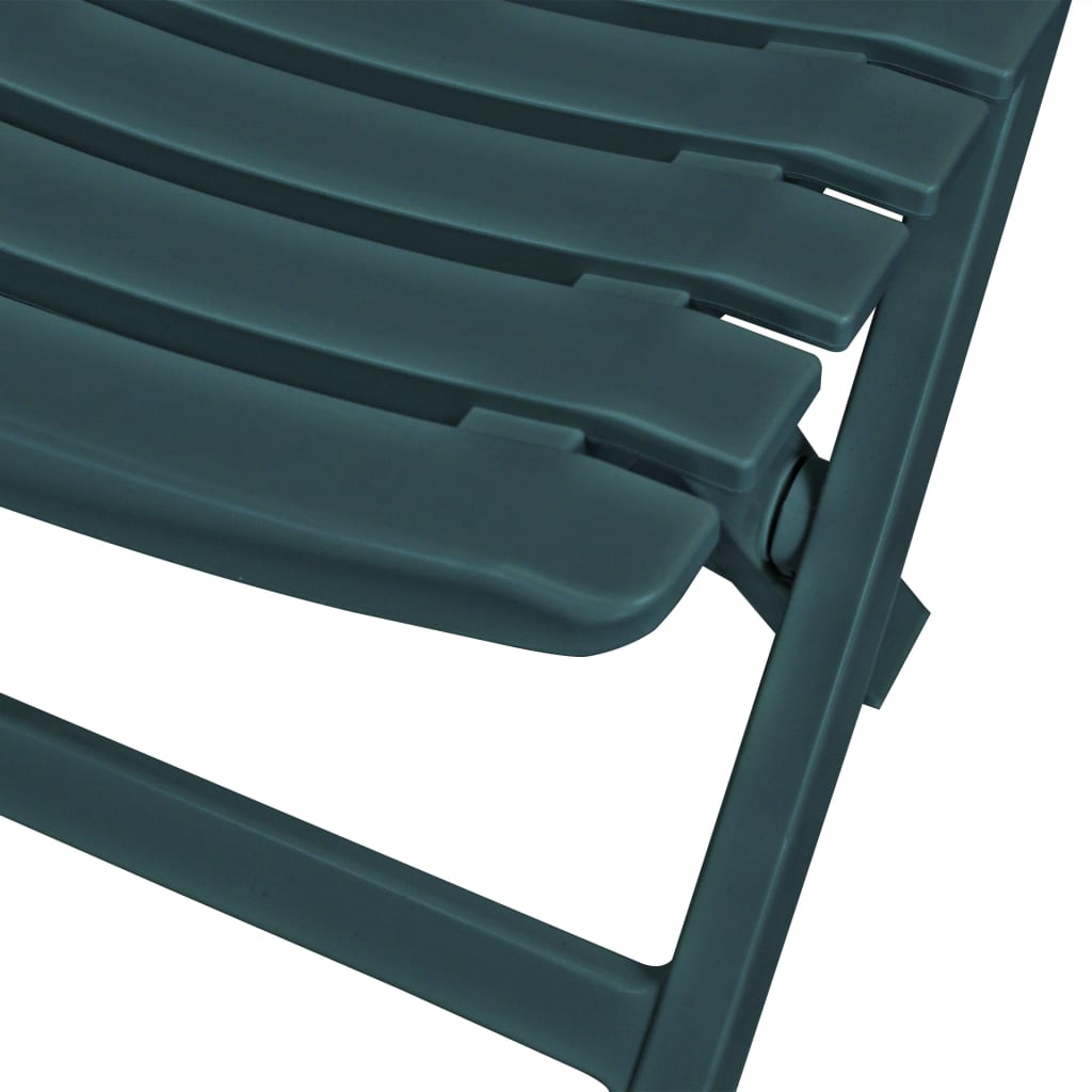 3Dílný Skládací Bistro Set Plastový Zelený
