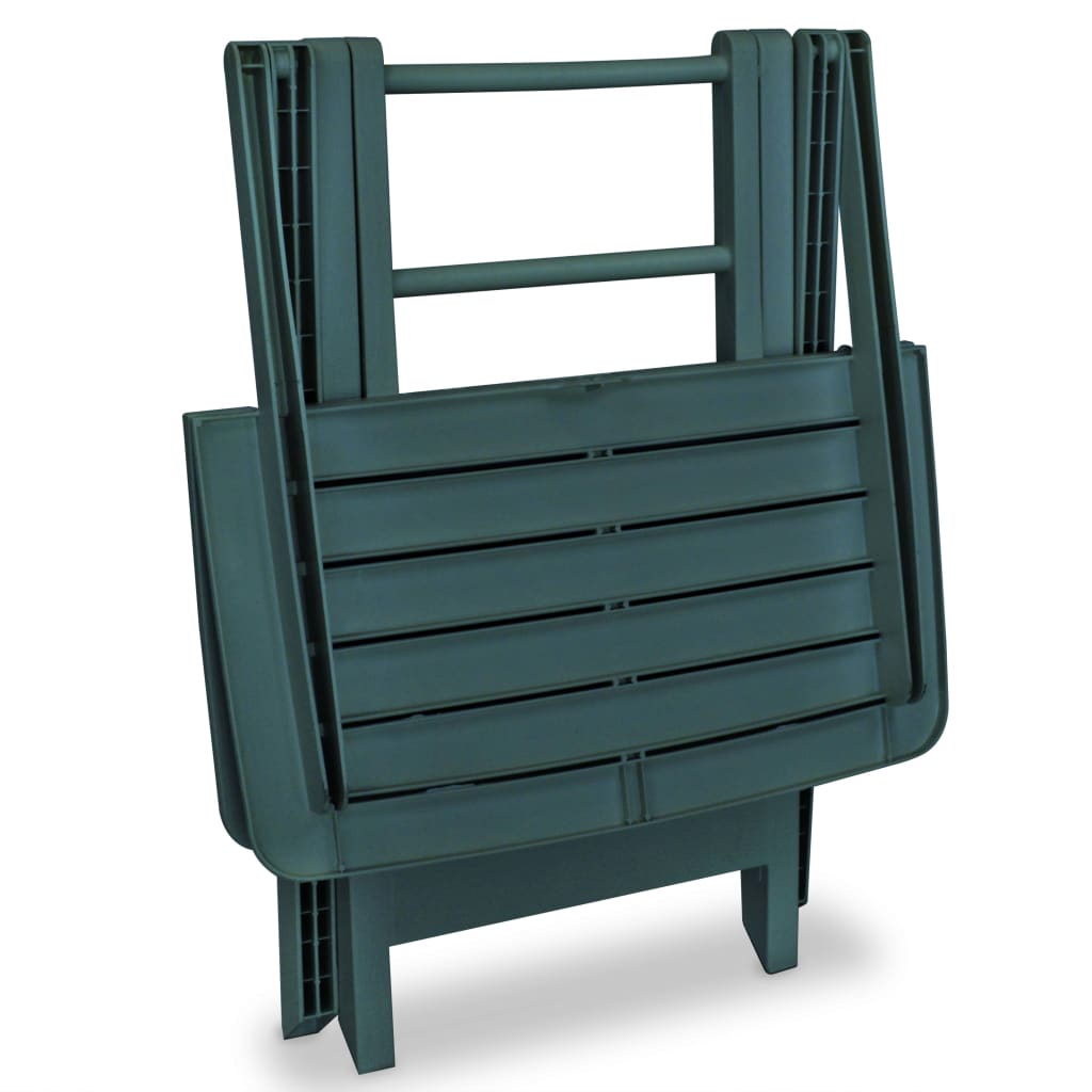 3Dílný Skládací Bistro Set Plastový Zelený