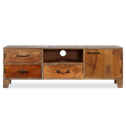 Tv Stolek Z Masivního Dřeva Ve Vintage Stylu 118 X 30 X 40 Cm