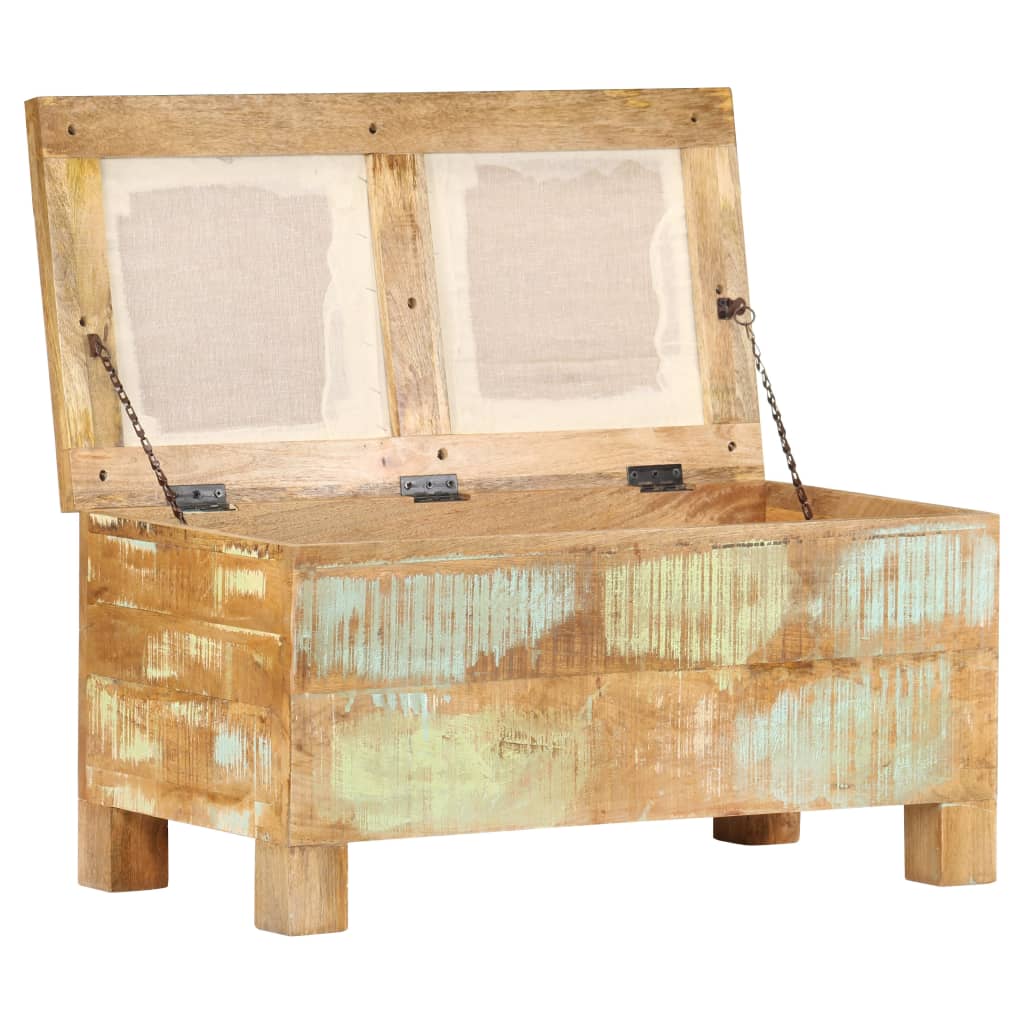 Úložná Lavice Masivní Recyklované Dřevo 80 X 40 X 40 Cm