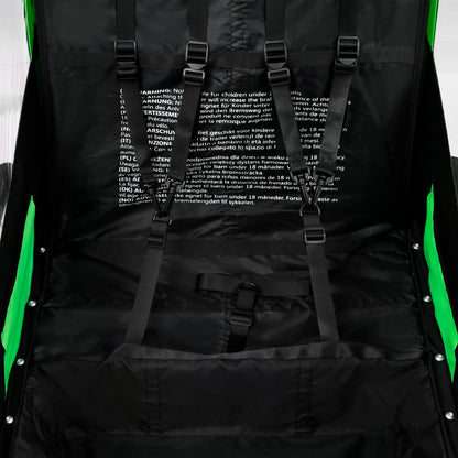 Vozík Za Kolo A Kočárek 2 V 1 Zelený A Šedý