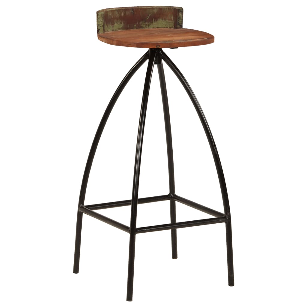 Barové Stoličky 2 Ks Masivní Recyklované Dřevo