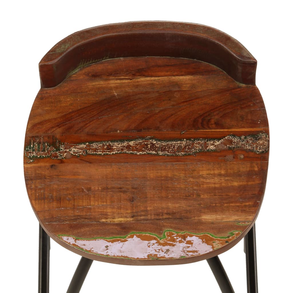 Barové Stoličky 2 Ks Masivní Recyklované Dřevo