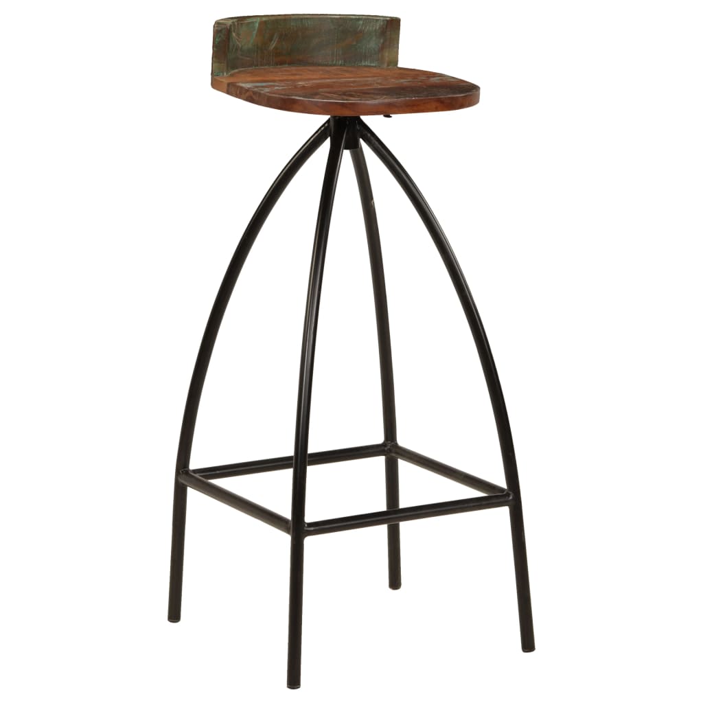 Barové Stoličky 2 Ks Masivní Recyklované Dřevo