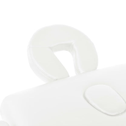 Skládací Masážní Stůl 2 Zóny Tloušťka 10 Cm Bílý