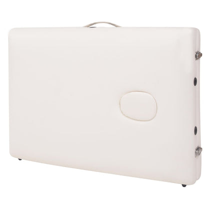 Skládací Masážní Stůl 3 Zóny Tloušťka 10 Cm Bílý