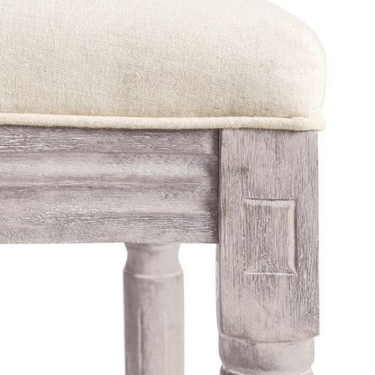 Barové Židle 2 Ks Bílé Lněné