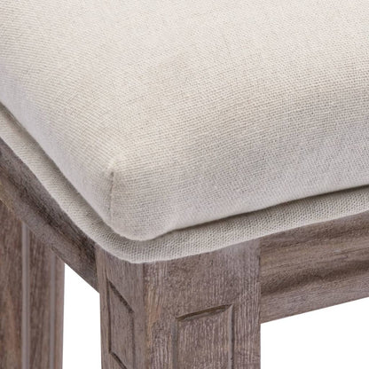 Barové Židle 2 Ks Bílé Lněné