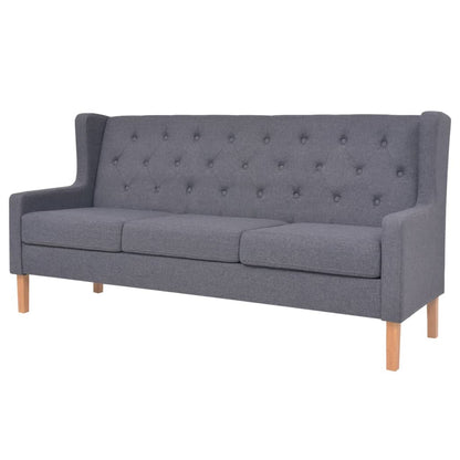 Sedací Souprava 3 Kusy Textil Šedá