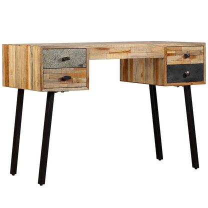 Psací Stůl Masivní Recyklovaný Teak 110 X 50 X 76 Cm