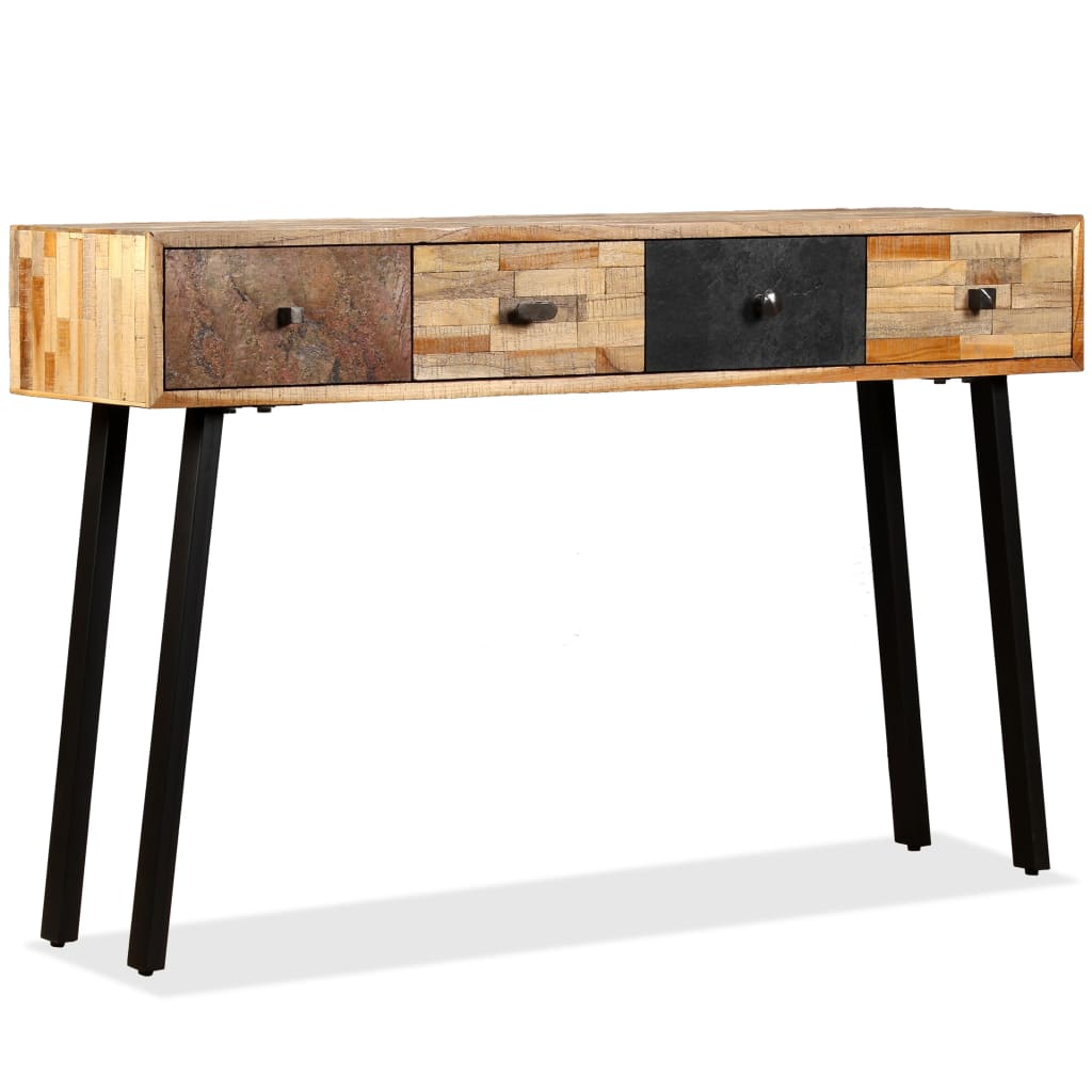 Konzolový Stolek, Masivní Recyklovaný Teak 120X30X76 Cm