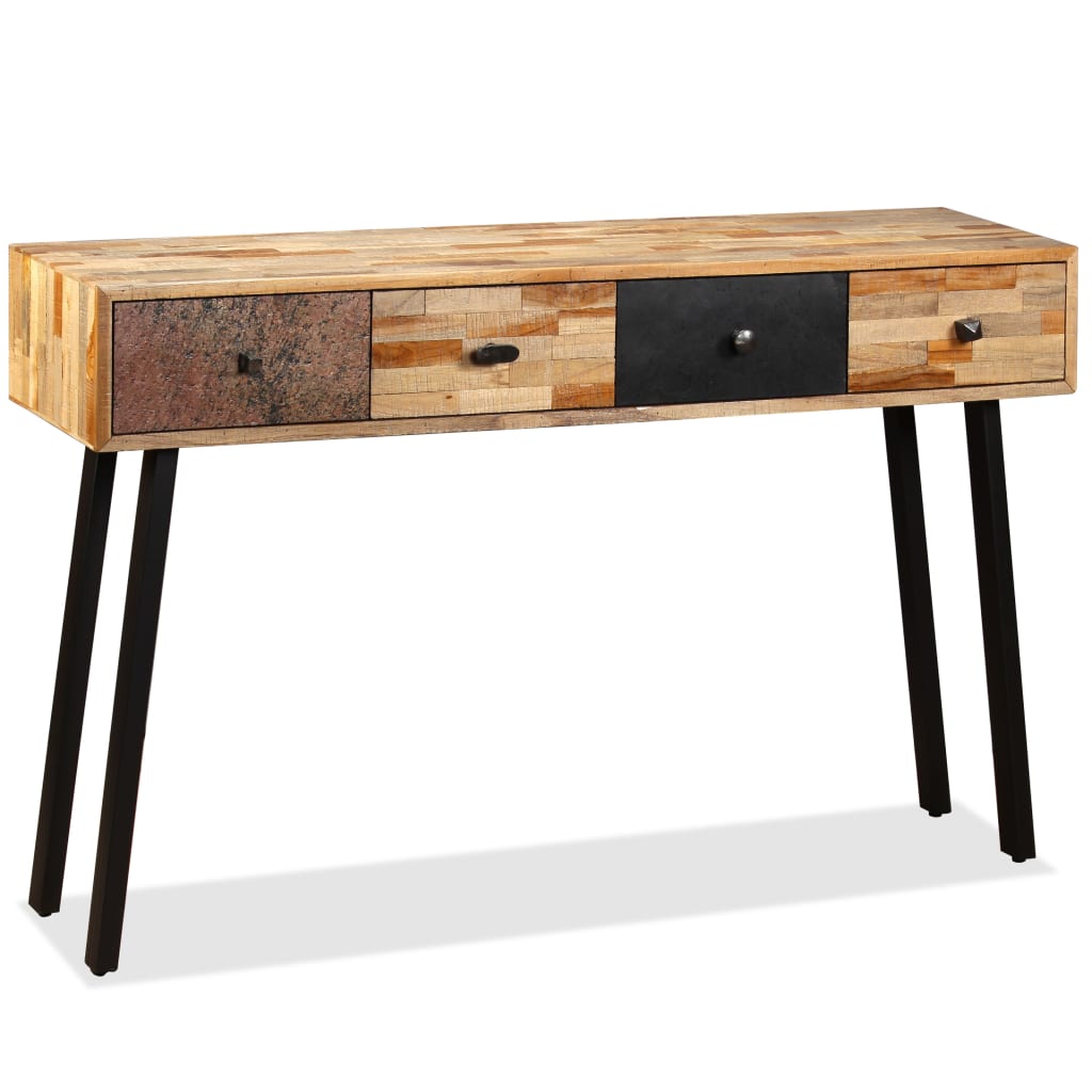 Konzolový Stolek, Masivní Recyklovaný Teak 120X30X76 Cm