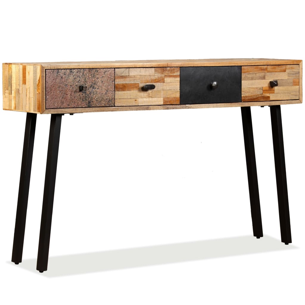 Konzolový Stolek, Masivní Recyklovaný Teak 120X30X76 Cm