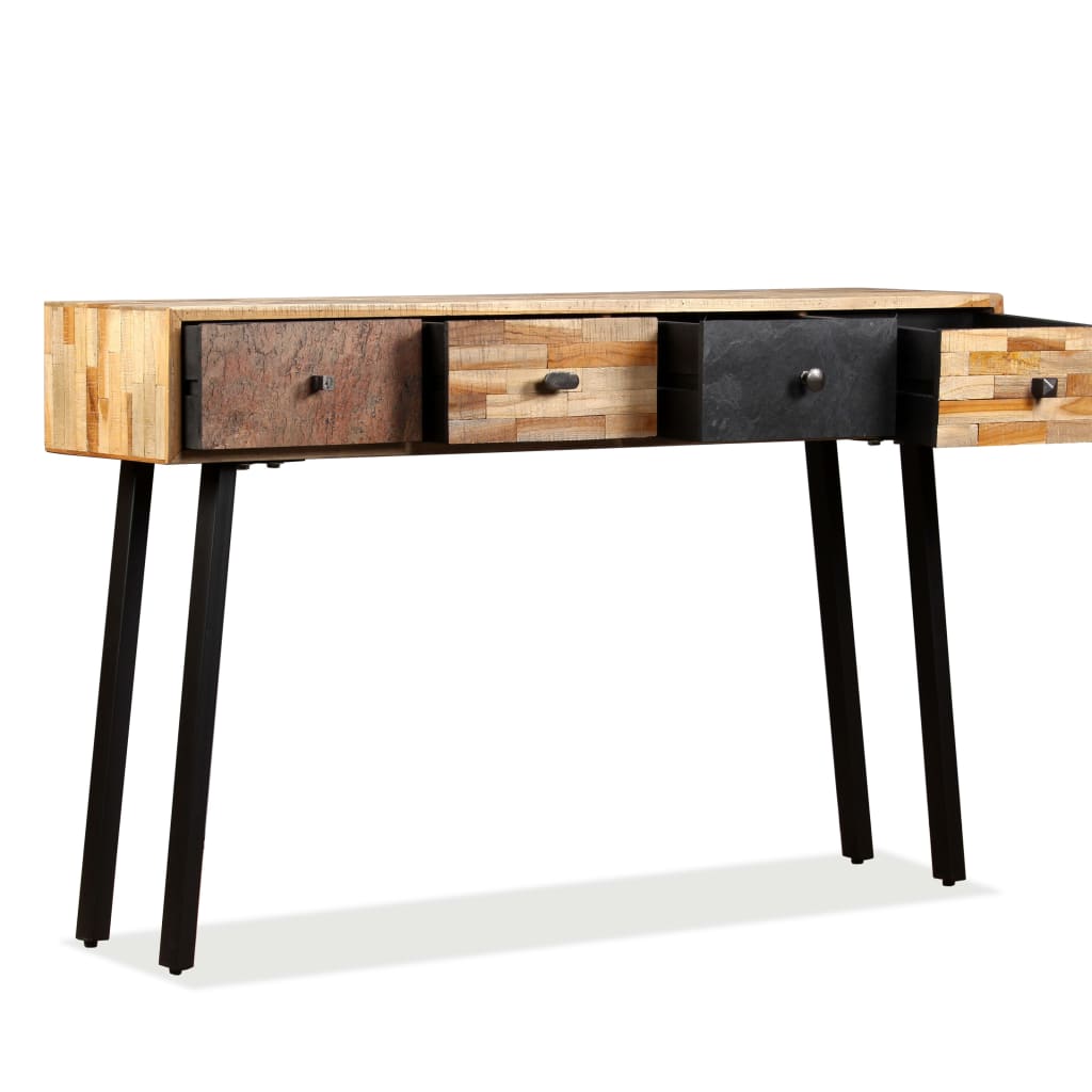 Konzolový Stolek, Masivní Recyklovaný Teak 120X30X76 Cm