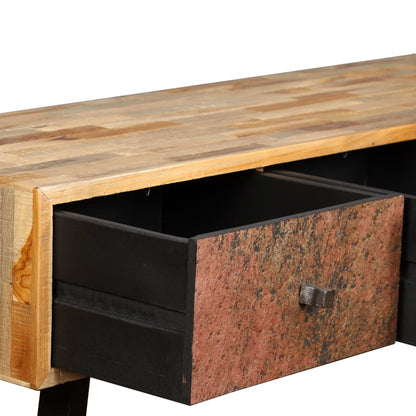 Konzolový Stolek, Masivní Recyklovaný Teak 120X30X76 Cm