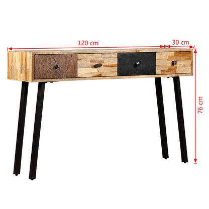 Konzolový Stolek, Masivní Recyklovaný Teak 120X30X76 Cm