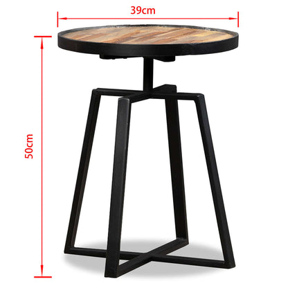 Kulatý Odkládací Stolek Z Masivního Recyklovaného Teaku