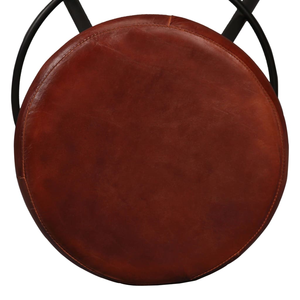 Barové Stoličky 2 Ks Pravá Kůže