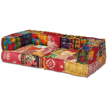 2Místný Modulární Pouf Textil