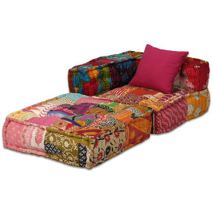 2Místný Modulární Pouf Textil