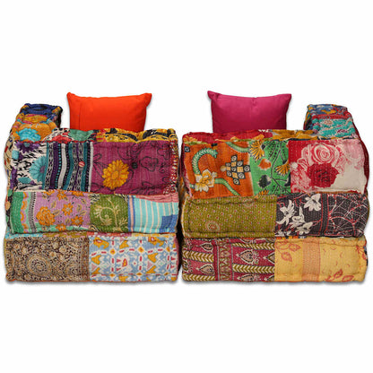 2Místný Modulární Pouf Textil