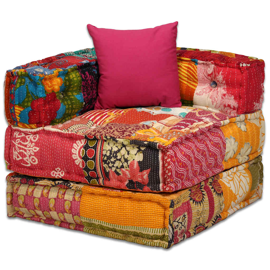 2Místný Modulární Pouf Textil