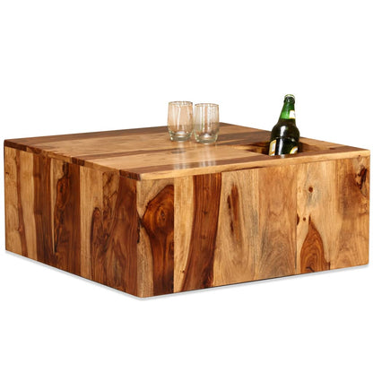Konferenční Stolek Z Masivního Sheeshamu 70 X 70 X 30 Cm