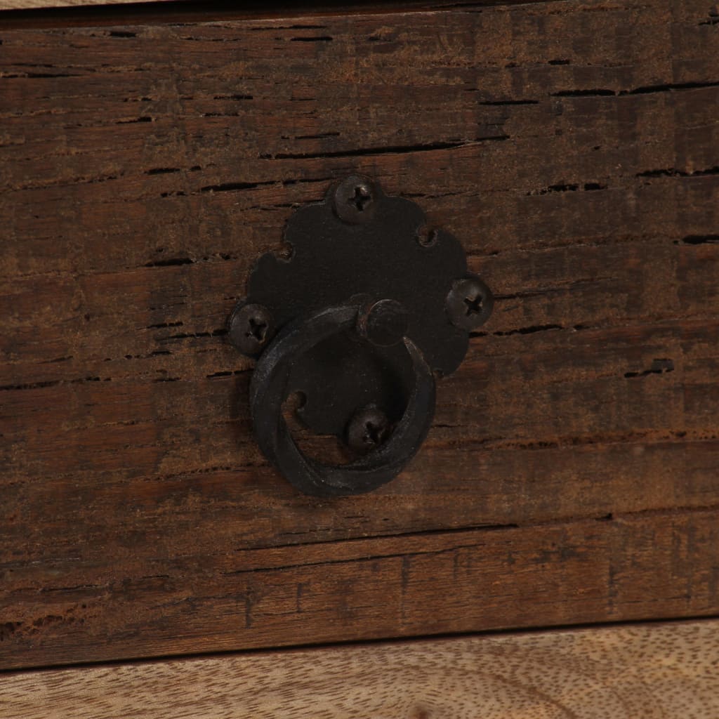 Konferenční Stolek 3 Zásuvky Masivní Mangovník 90 X 50 X 35 Cm