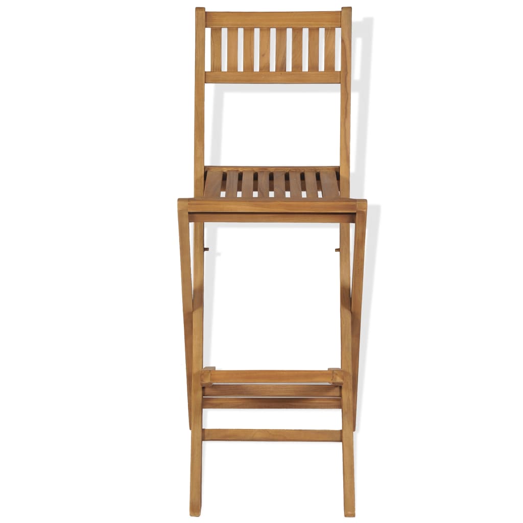 Skládací Zahradní Barové Stoličky 2 Ks Masivní Teak Zelená