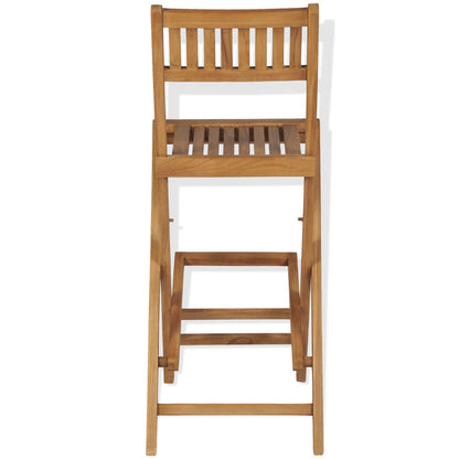 Skládací Zahradní Barové Stoličky 2 Ks Masivní Teak Zelená