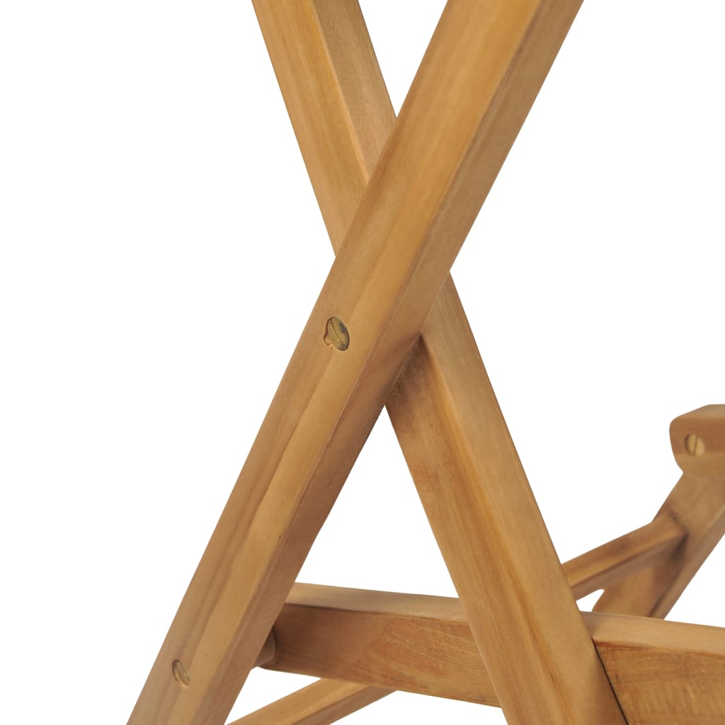 Skládací Zahradní Barové Stoličky 2 Ks Masivní Teak Zelená